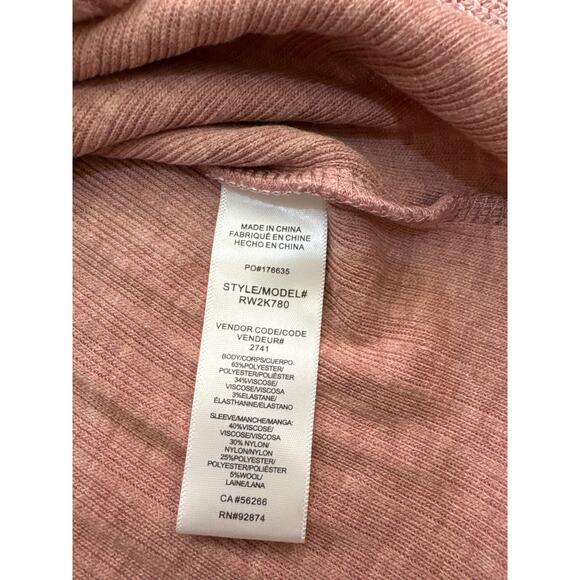 NWT Splendid London Ribbed Puff Sleeve Sweater – Blush Pink, Size Small - Picture 5 of 8